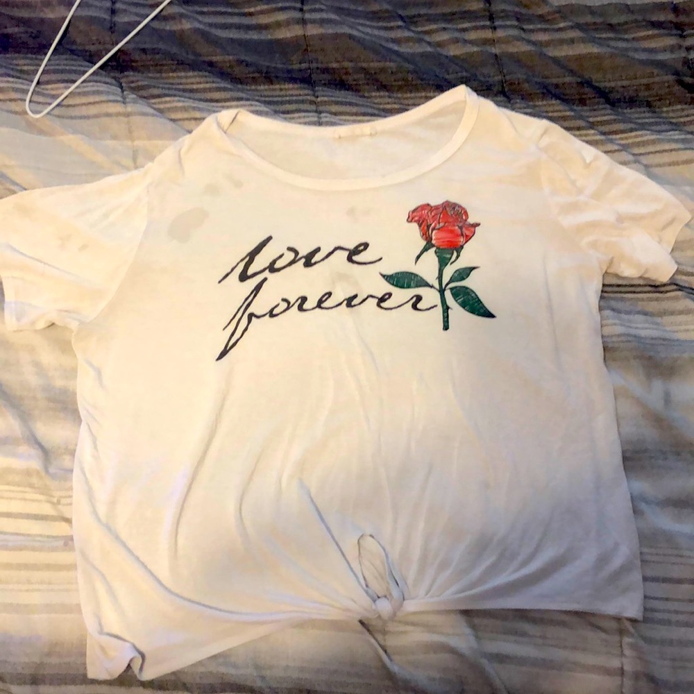 Nice white rose shirt worn a couple times